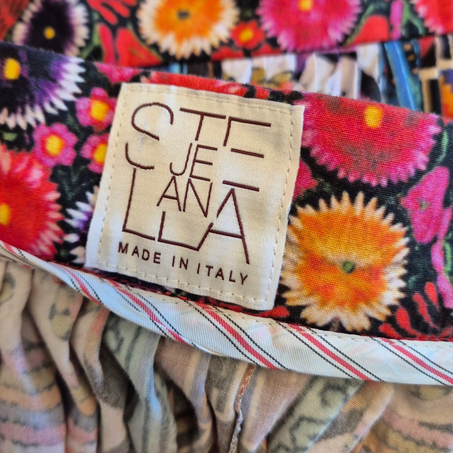 Stella Jean | Gonna a pieghe cotone stampato ss 2016