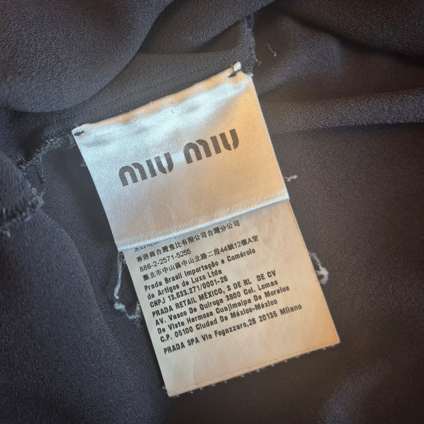 Miu Miu | Top con colletto cuori ricamati