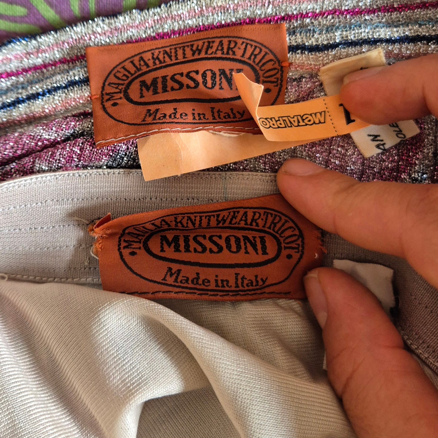Missoni | Completo vintage lurex fiori