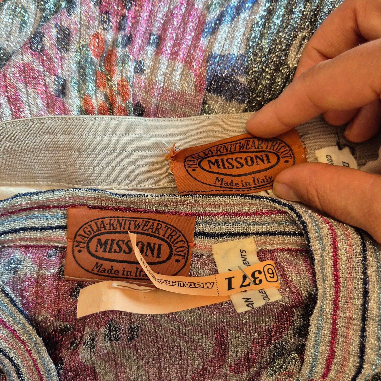 Missoni | Completo vintage lurex fiori