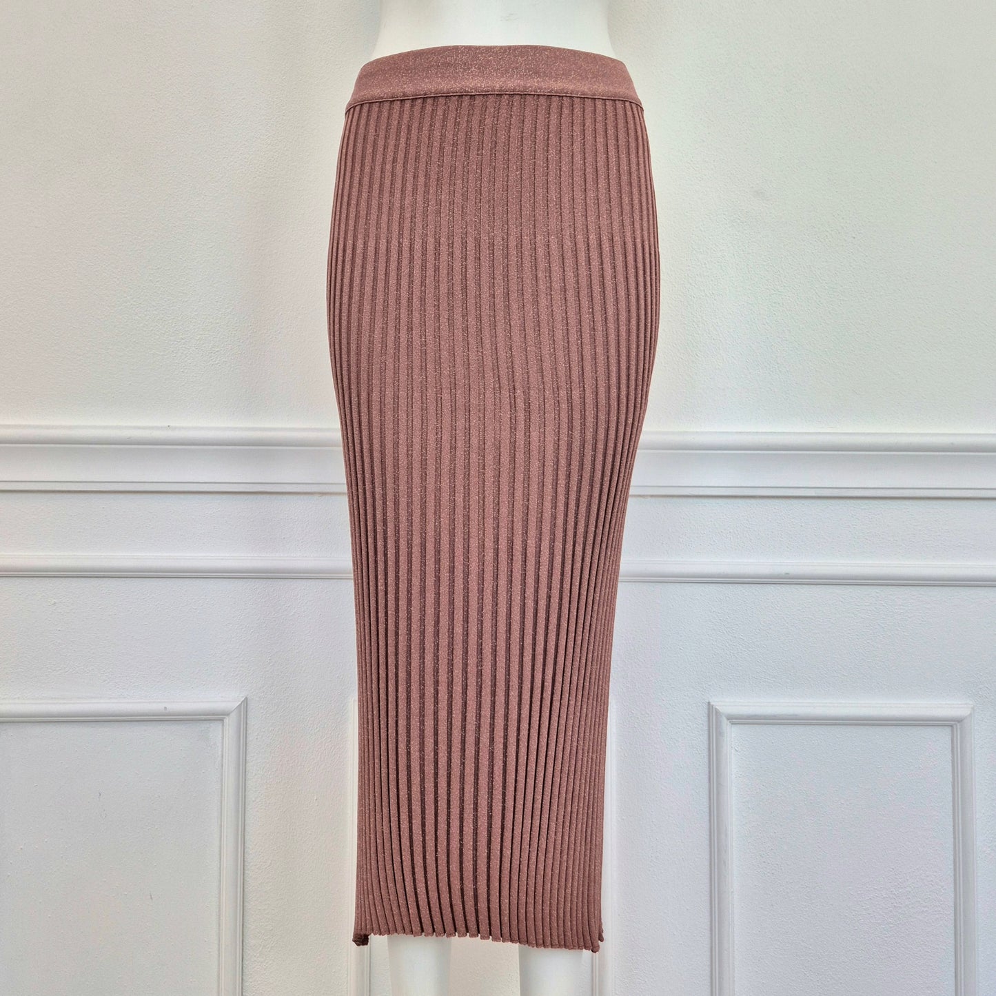 Prada | Gonna in maglia plisse' lurex