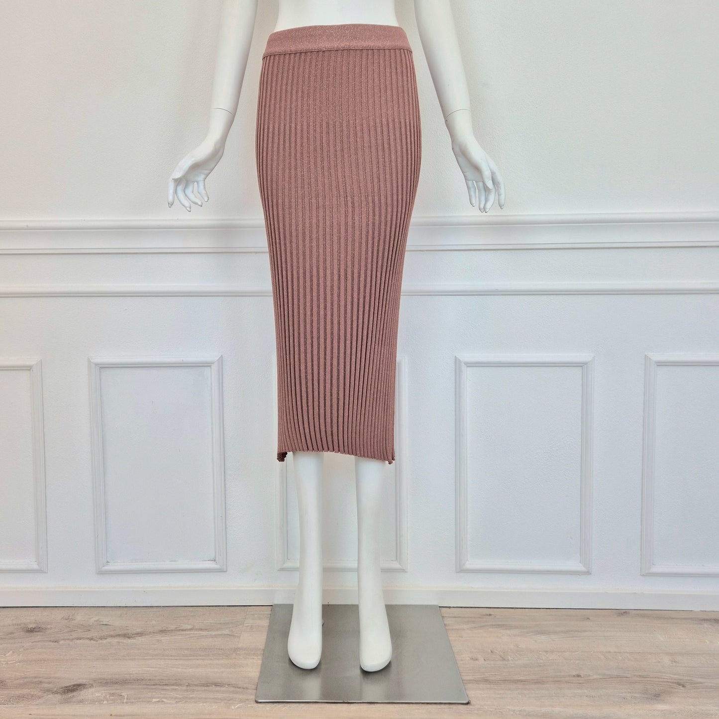 Prada | Gonna in maglia plisse' lurex