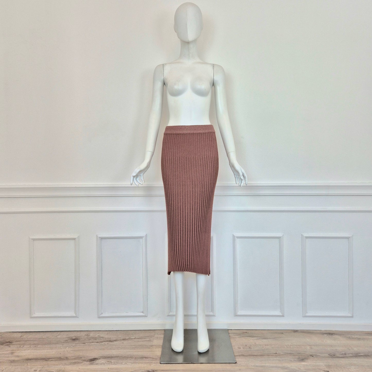 Prada | Gonna in maglia plisse' lurex