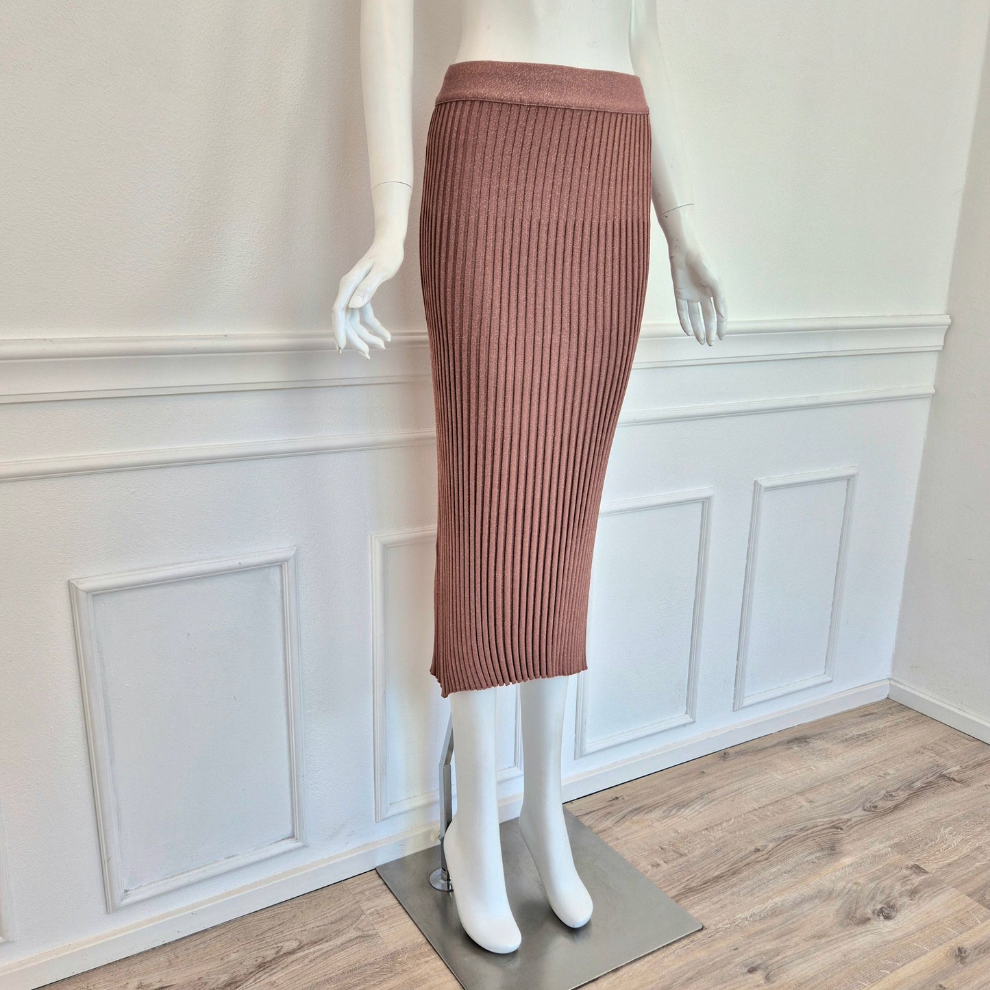 Prada | Gonna in maglia plisse' lurex