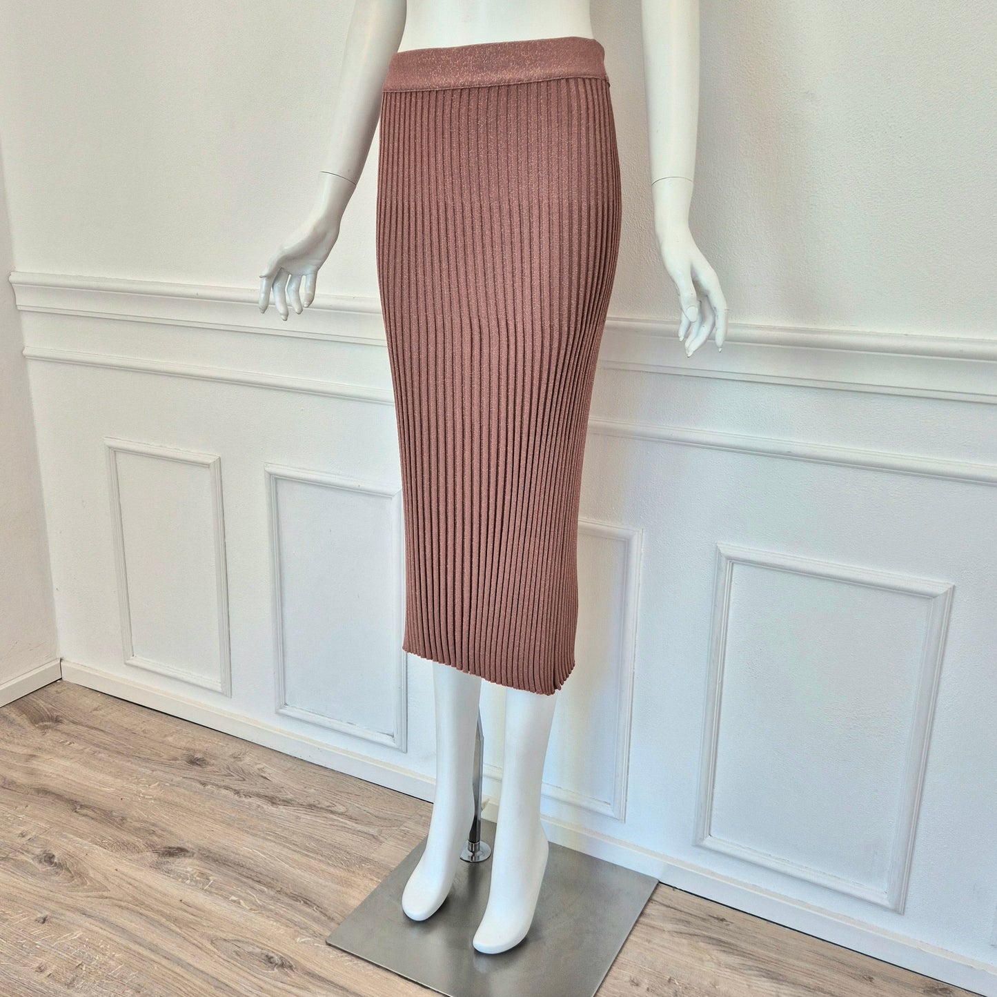 Prada | Gonna in maglia plisse' lurex