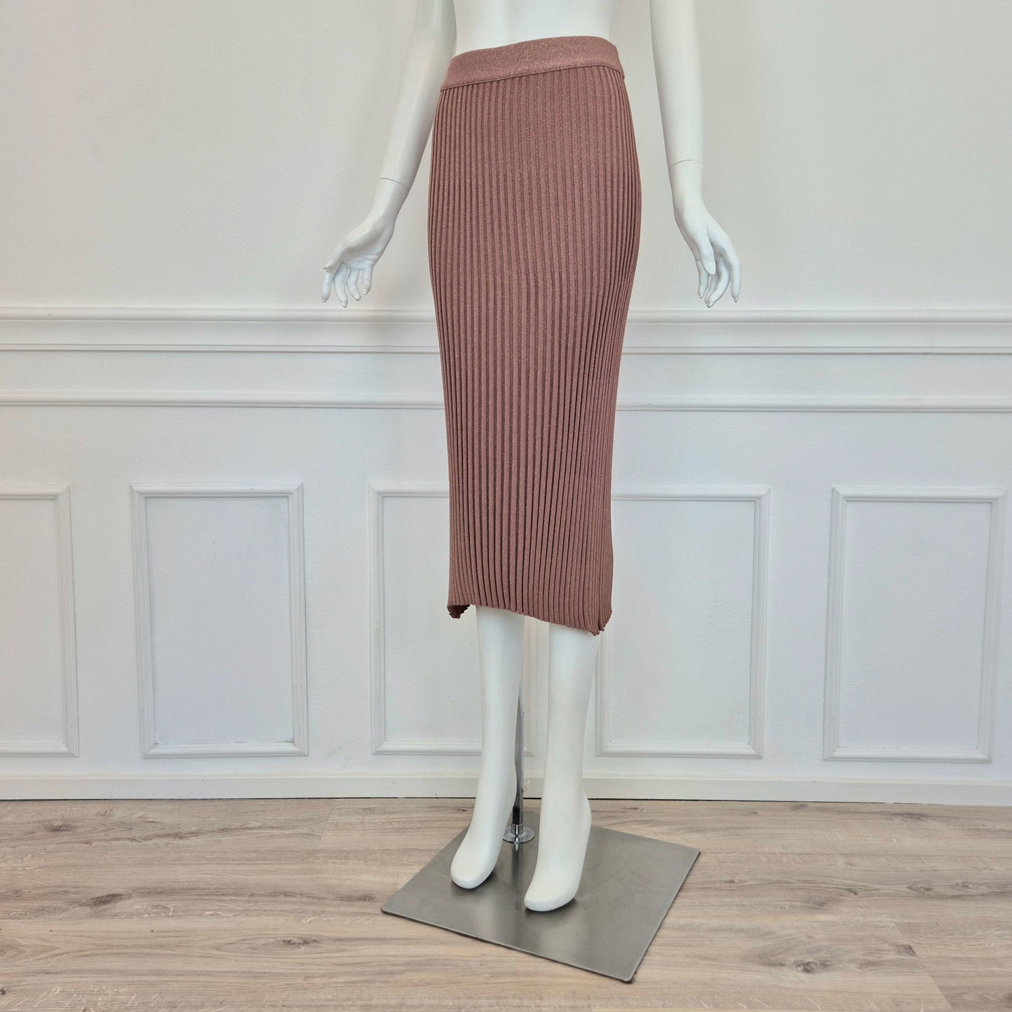 Prada | Gonna in maglia plisse' lurex