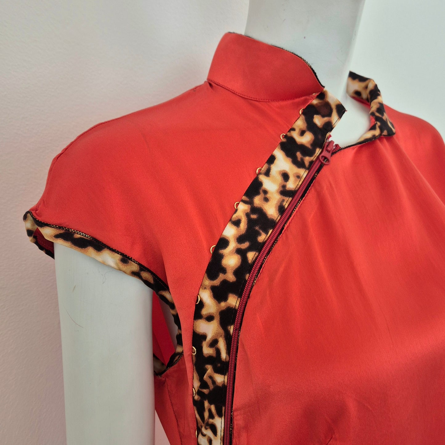 Roberto Cavalli / Top rosso seta