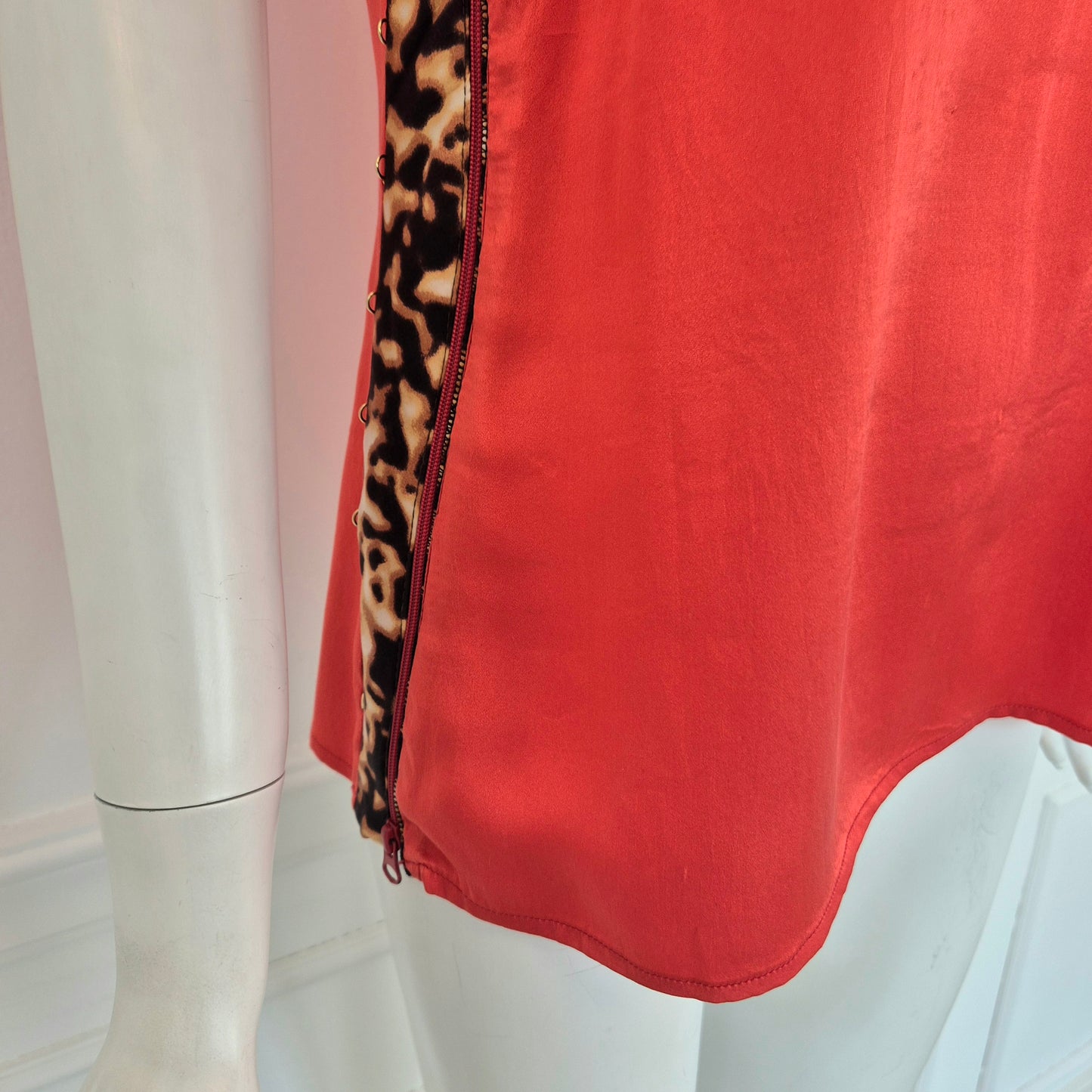 Roberto Cavalli / Top rosso seta