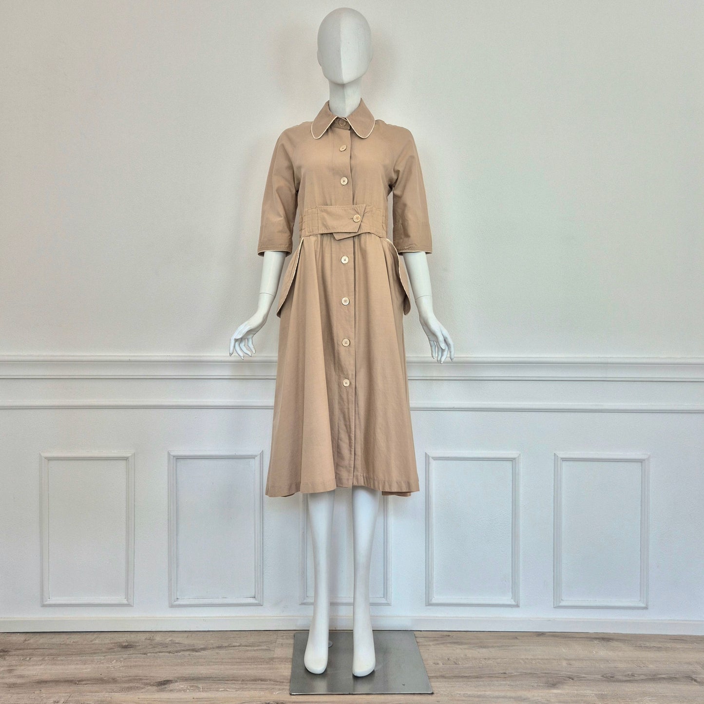 Kenzo | Abito vintage cotone beige