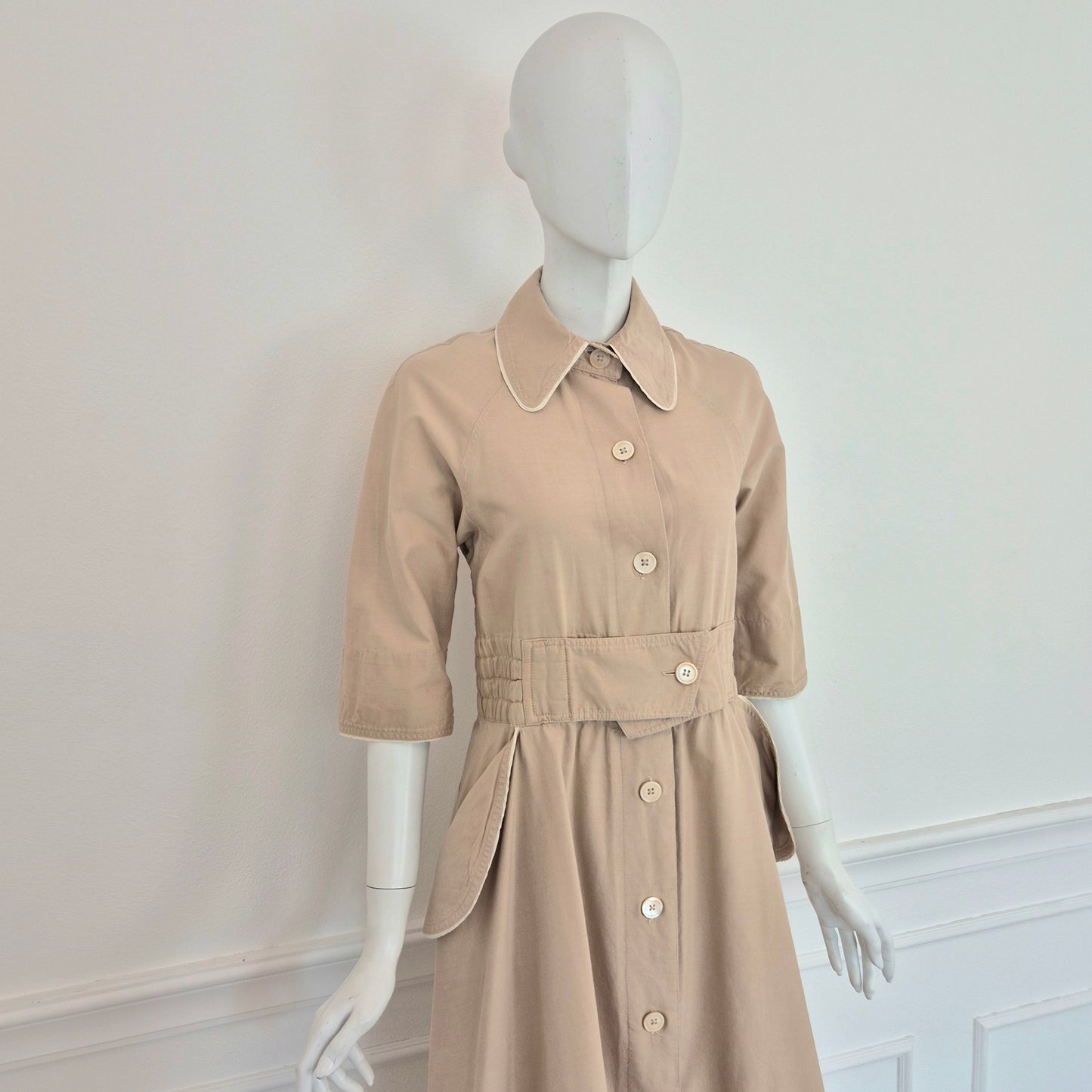 Kenzo | Abito vintage cotone beige