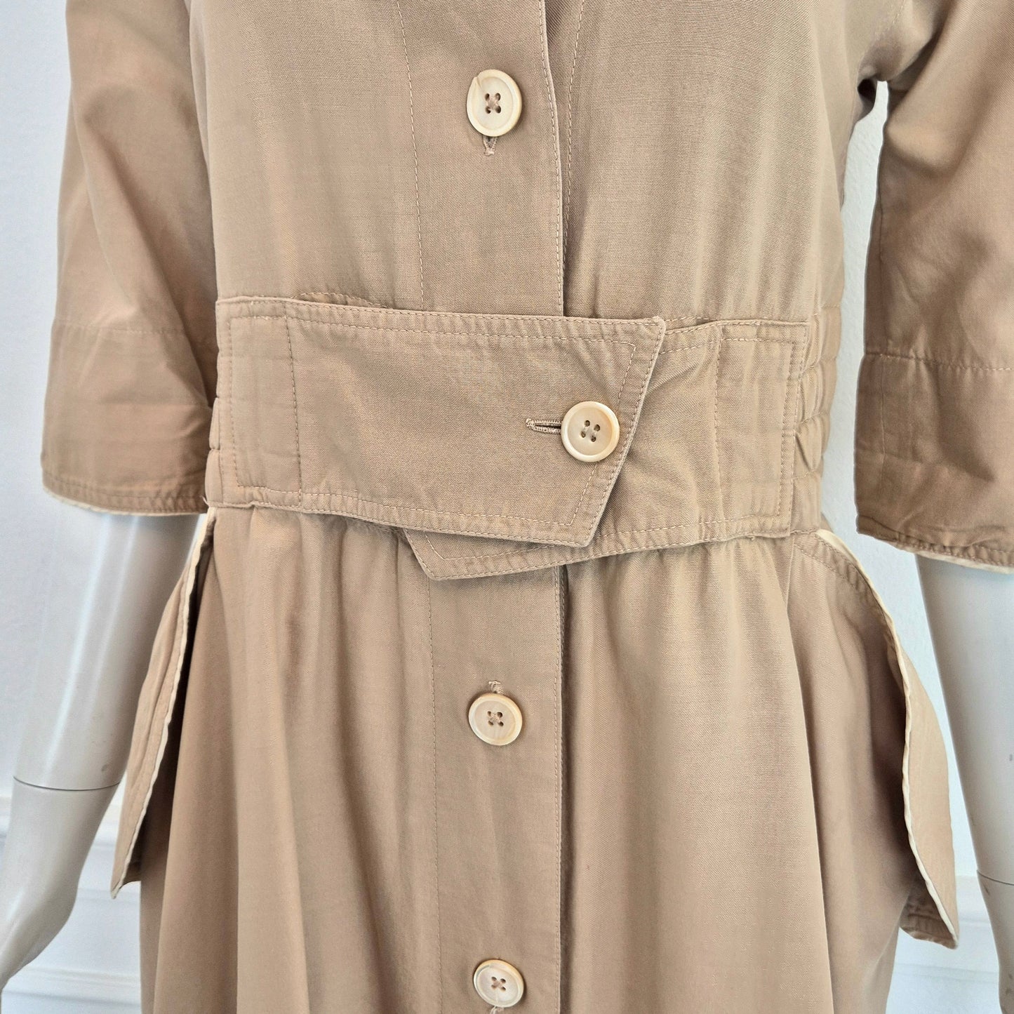 Kenzo | Abito vintage cotone beige