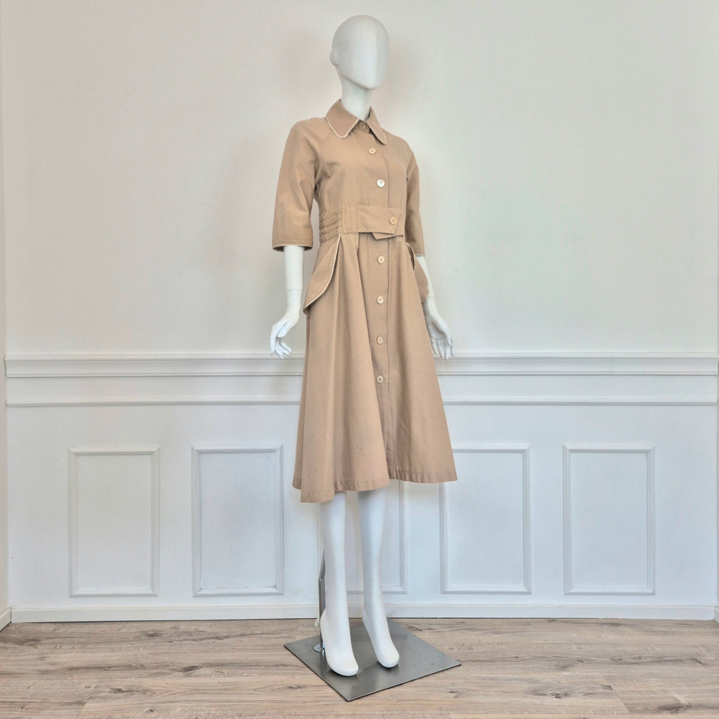 Kenzo | Abito vintage cotone beige