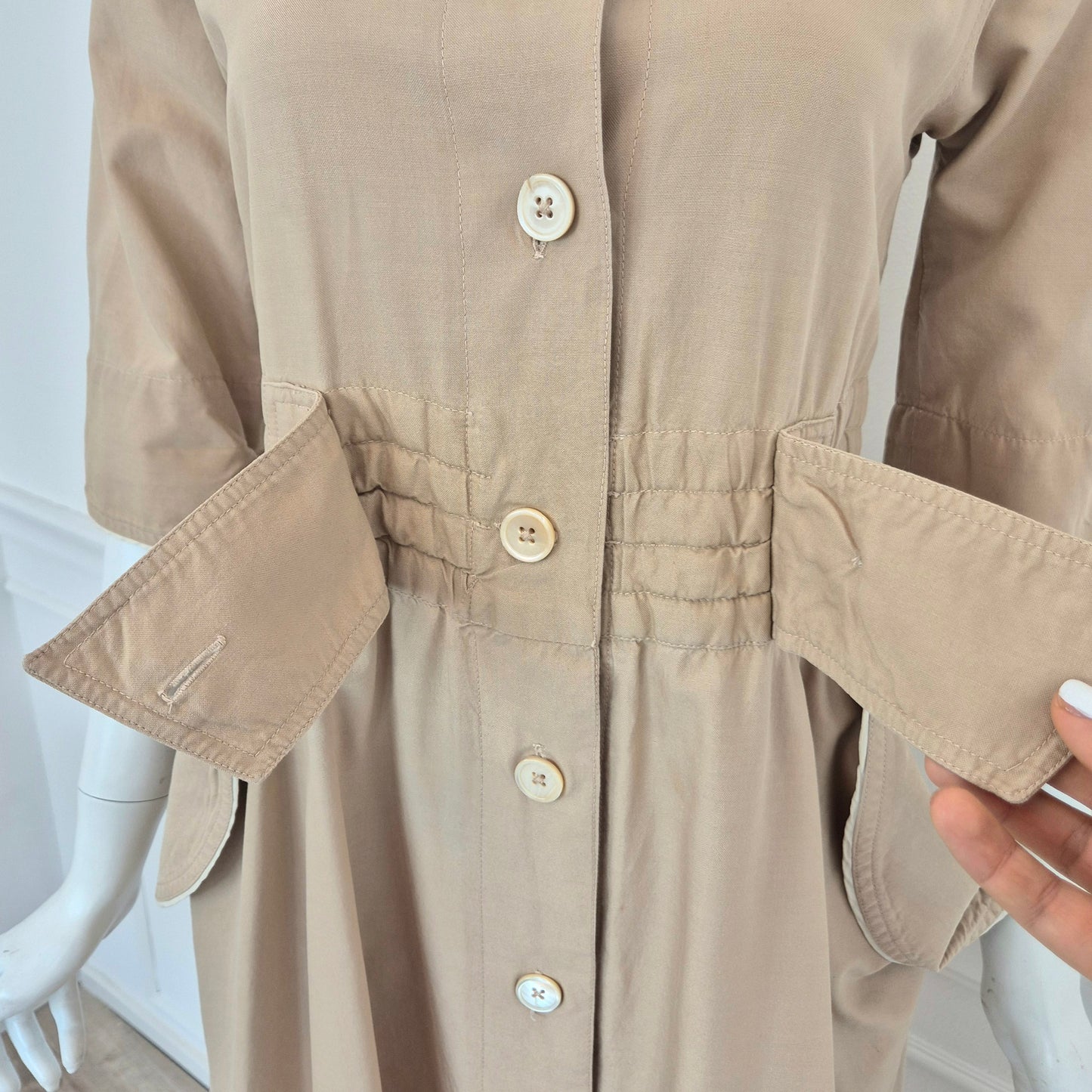 Kenzo | Abito vintage cotone beige