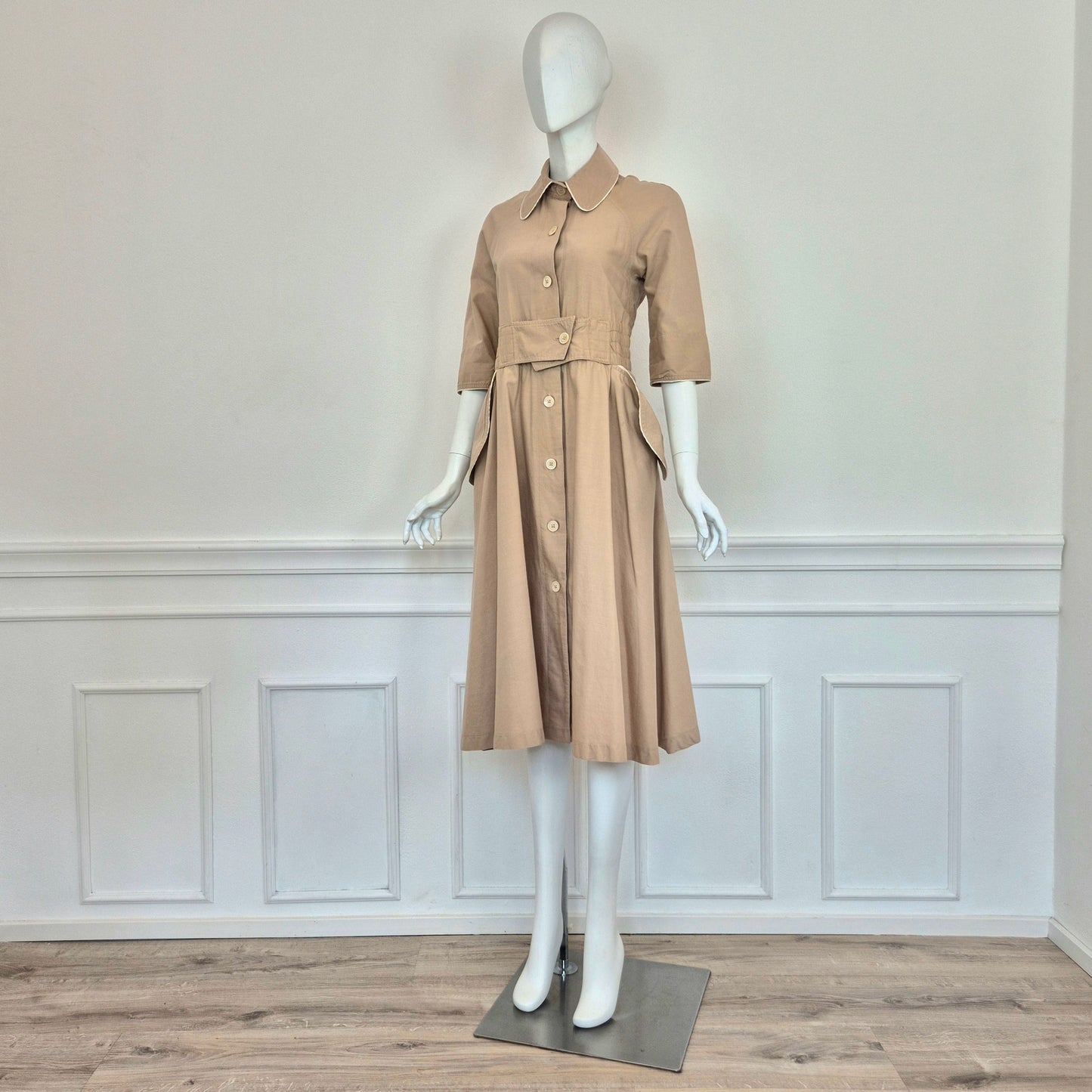 Kenzo | Abito vintage cotone beige