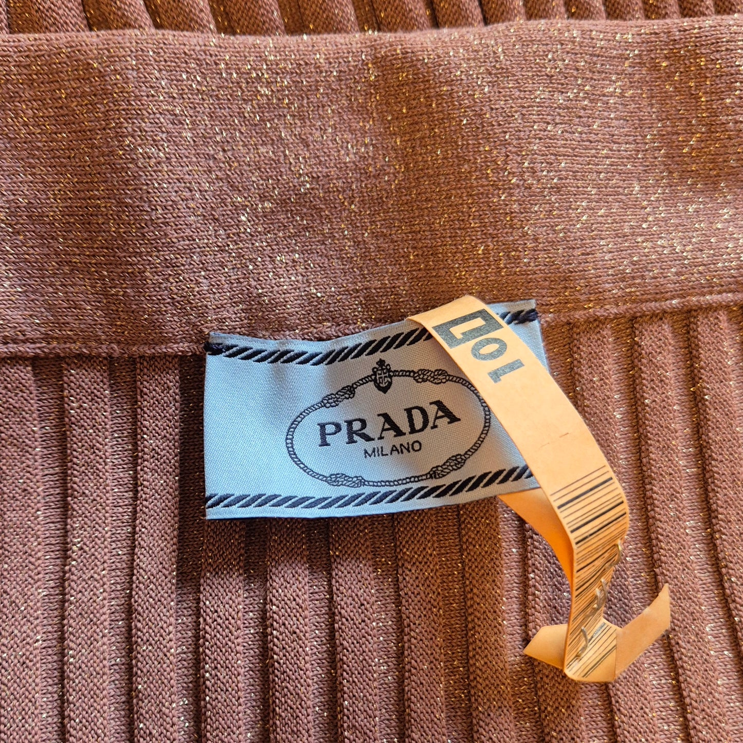 Prada | Gonna in maglia plisse' lurex