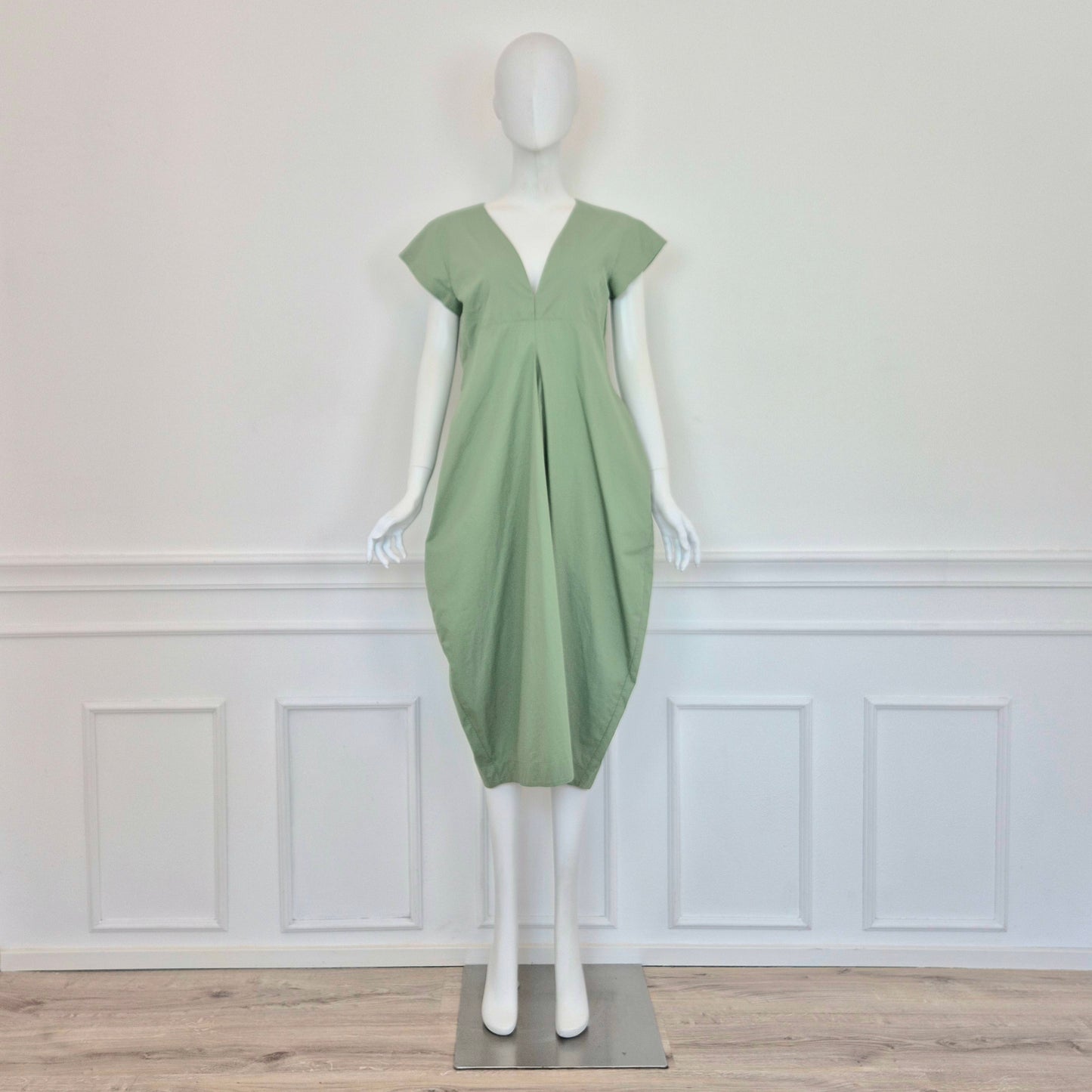 Jil Sander | Abito in cotone verde salvia