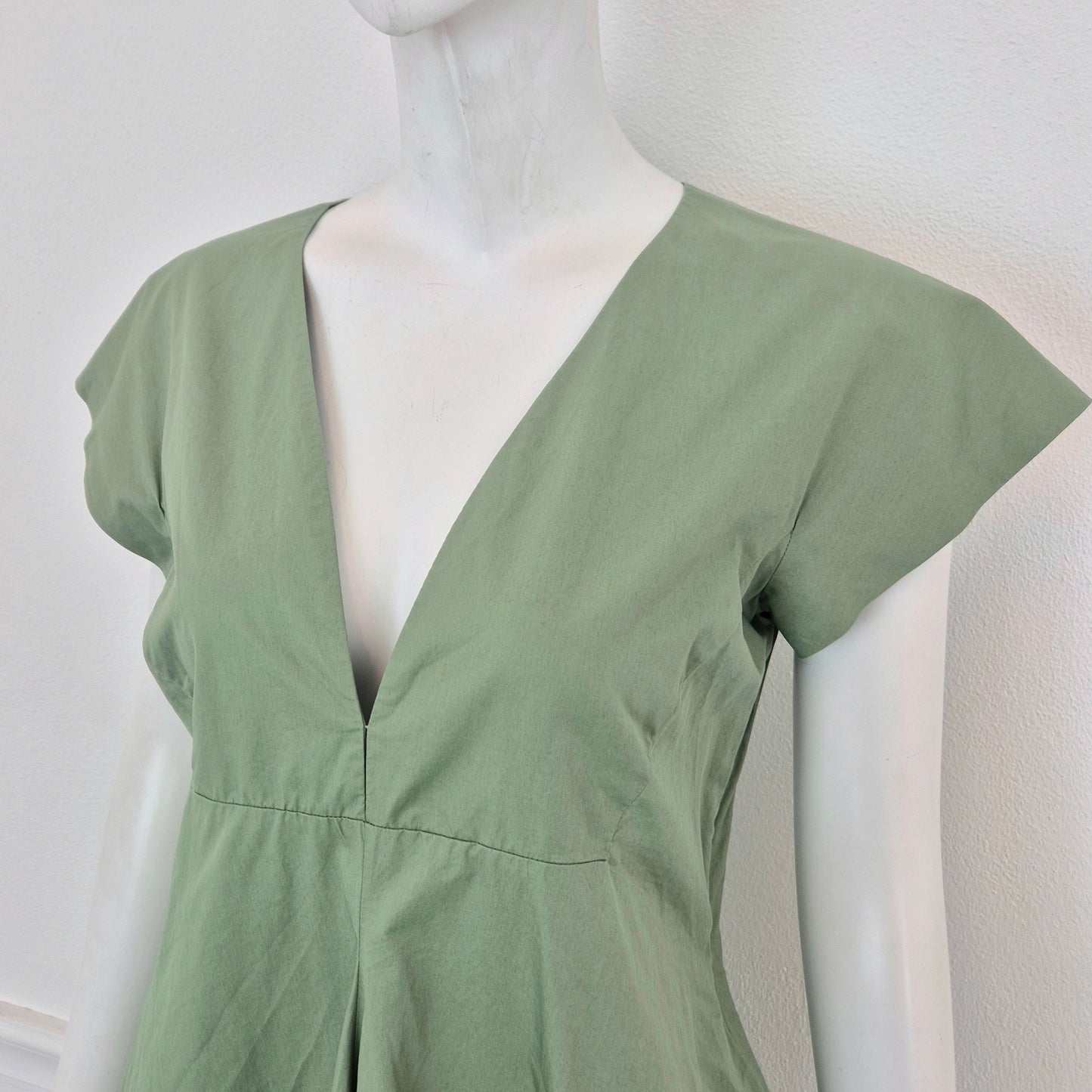 Jil Sander | Abito in cotone verde salvia
