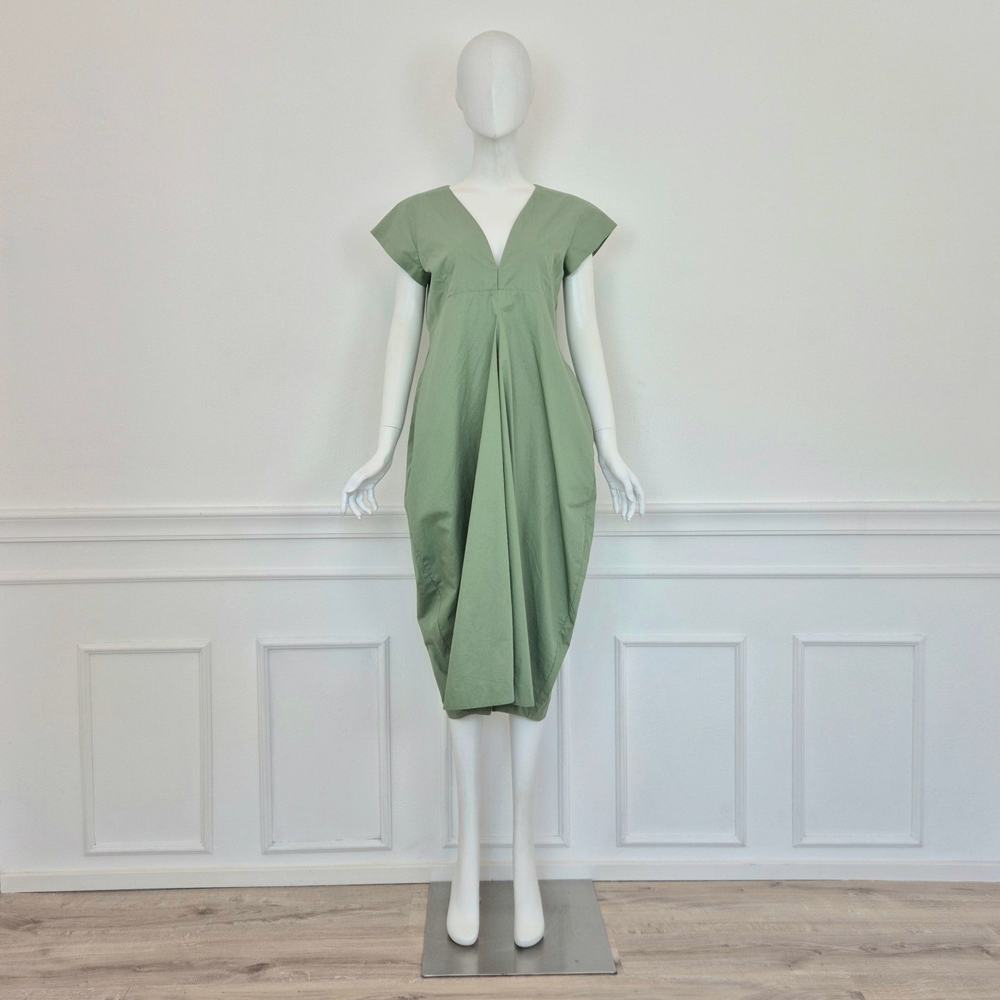 Jil Sander | Abito in cotone verde salvia