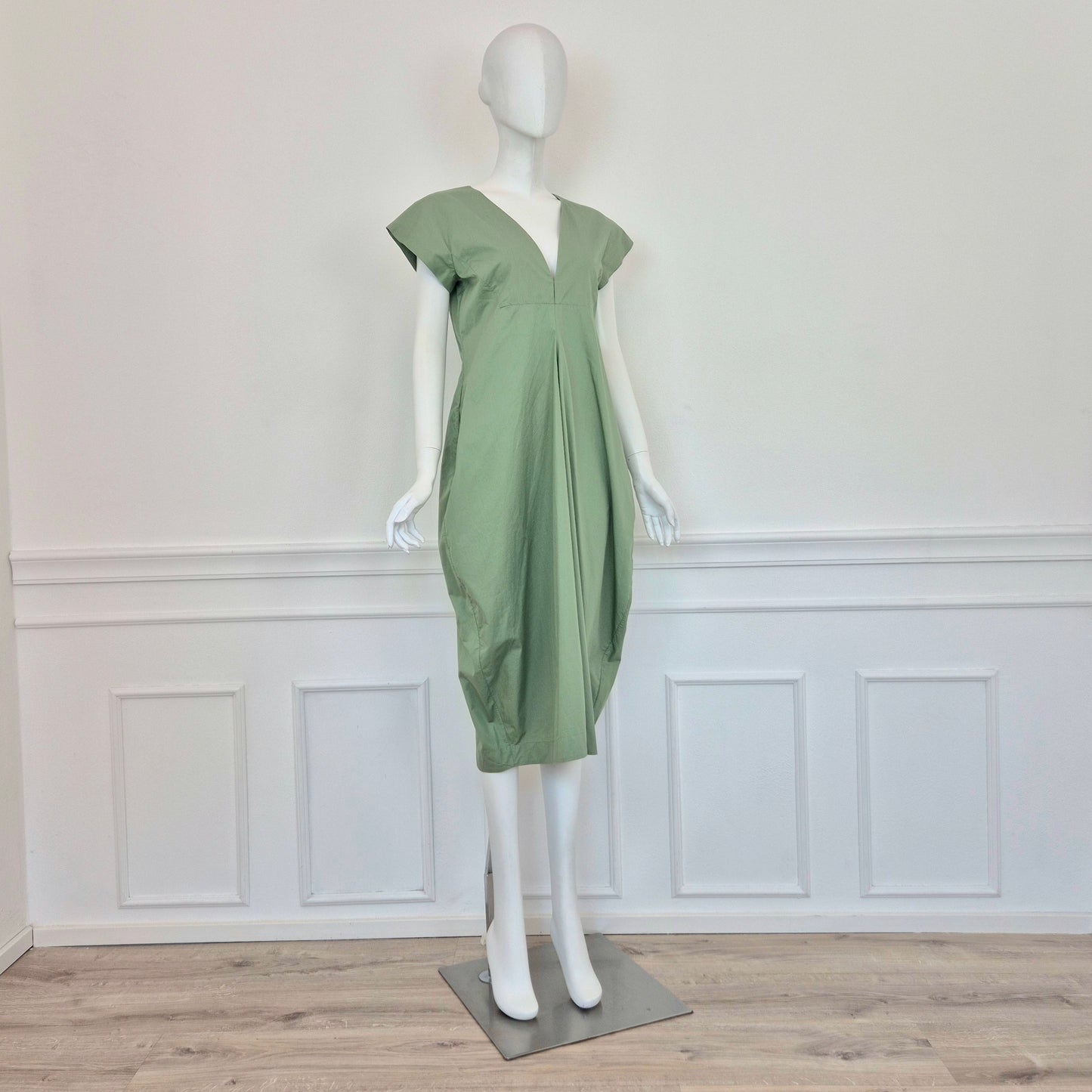 Jil Sander | Abito in cotone verde salvia