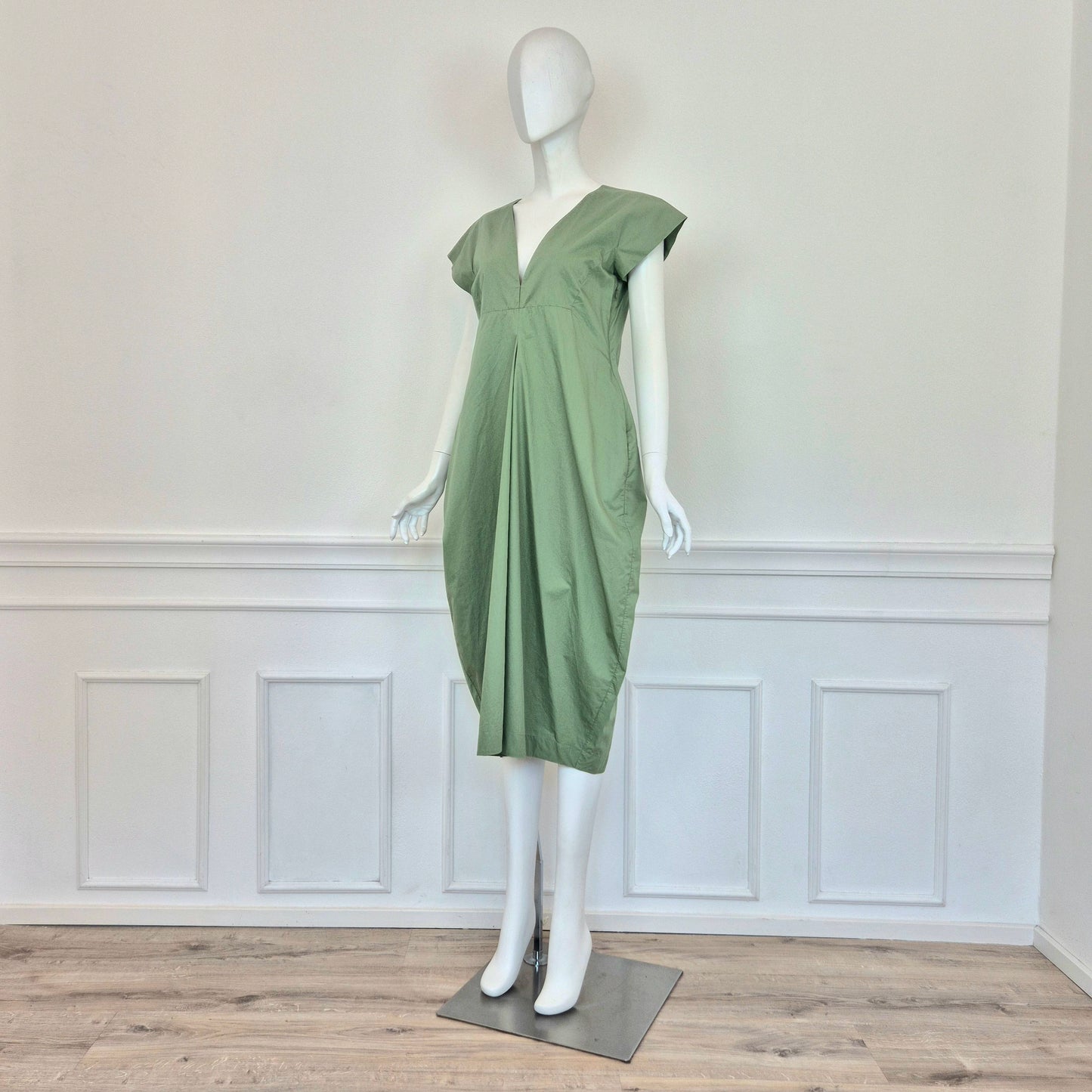 Jil Sander | Abito in cotone verde salvia