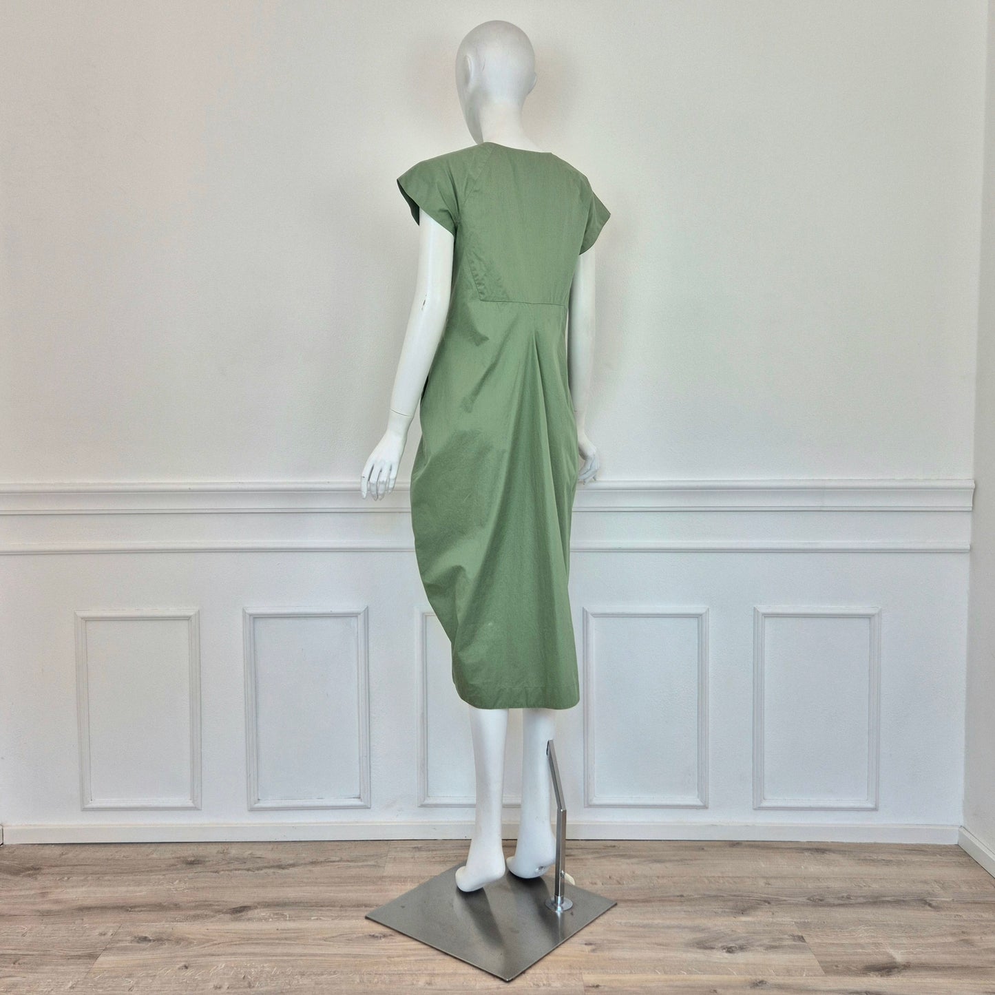 Jil Sander | Abito in cotone verde salvia