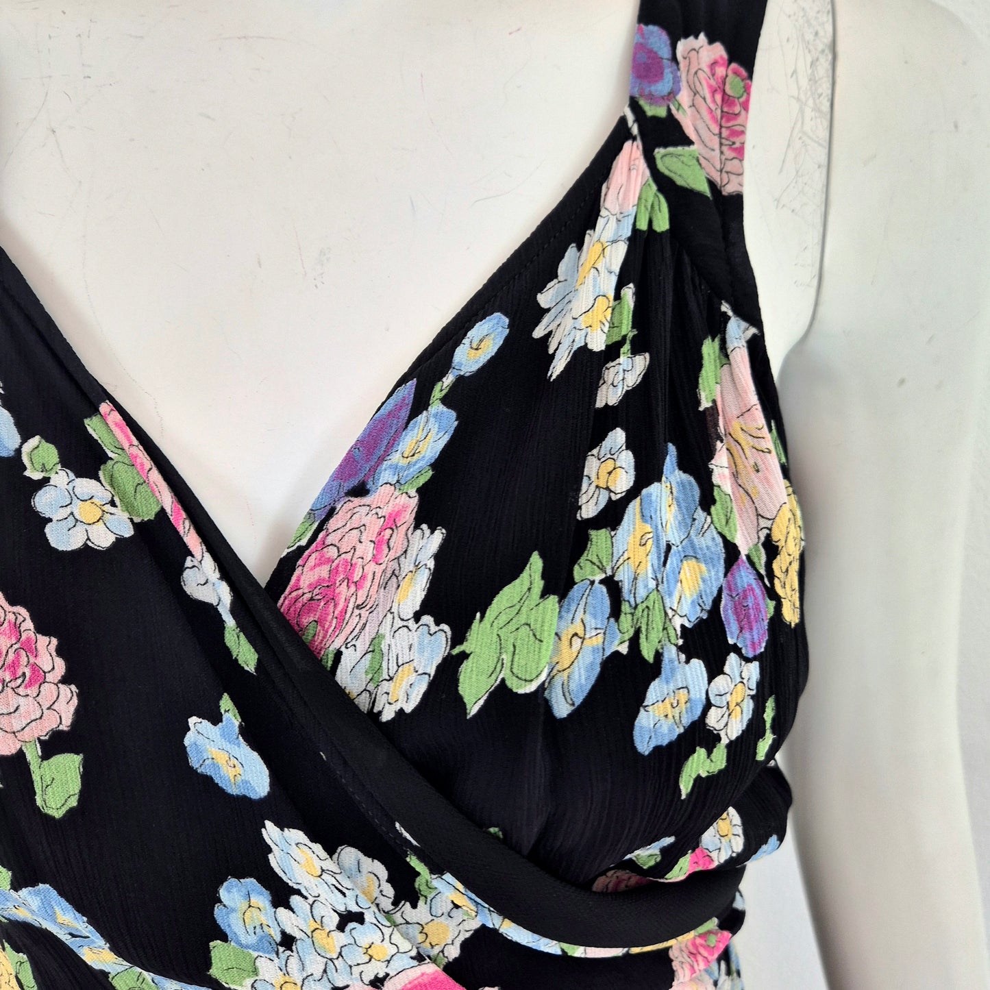 Moschino | Abito lungo stampa floreale chiusura cache coeur