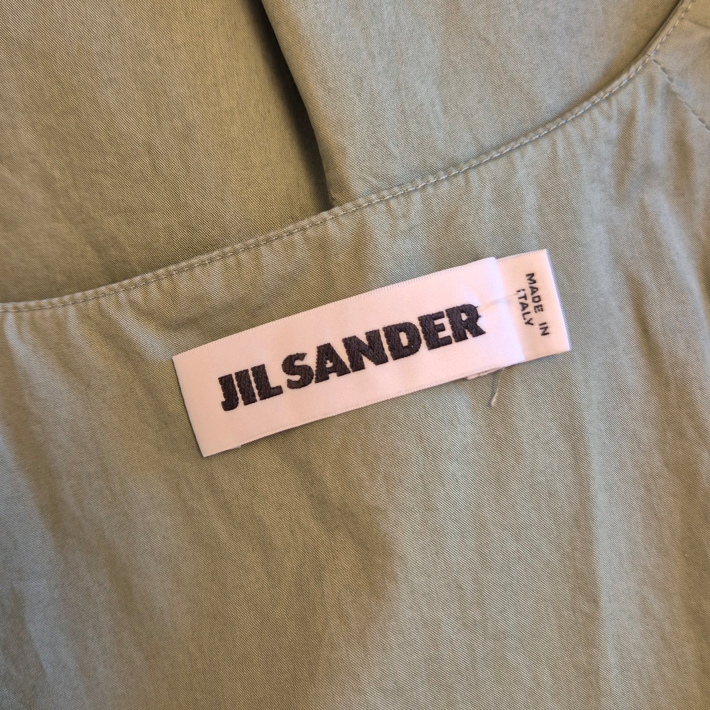 Jil Sander | Abito in cotone verde salvia