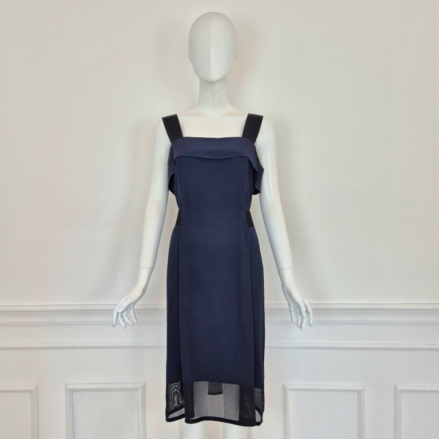 Issey Miyake | Abito blu con elastici