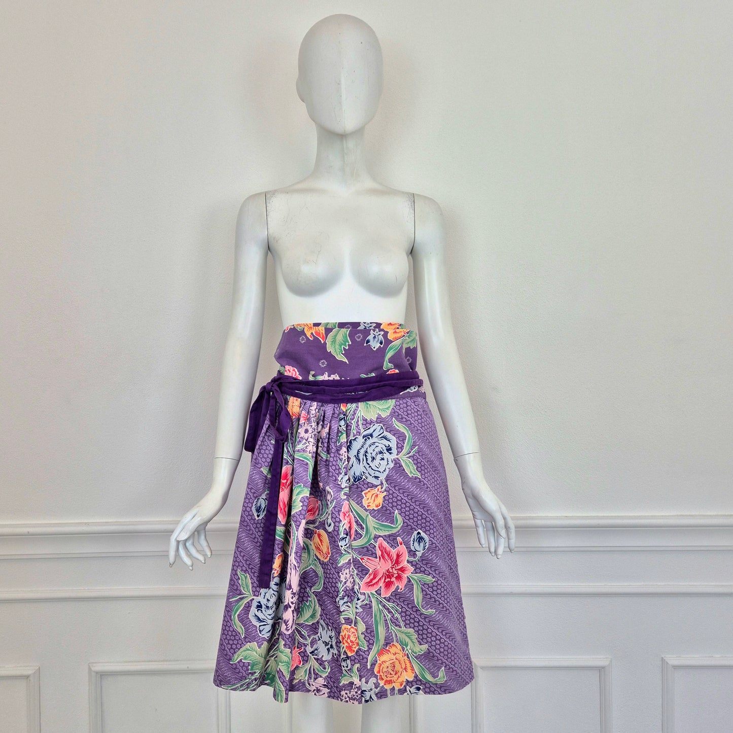 Kenzo | Gonna viola stampa floreale
