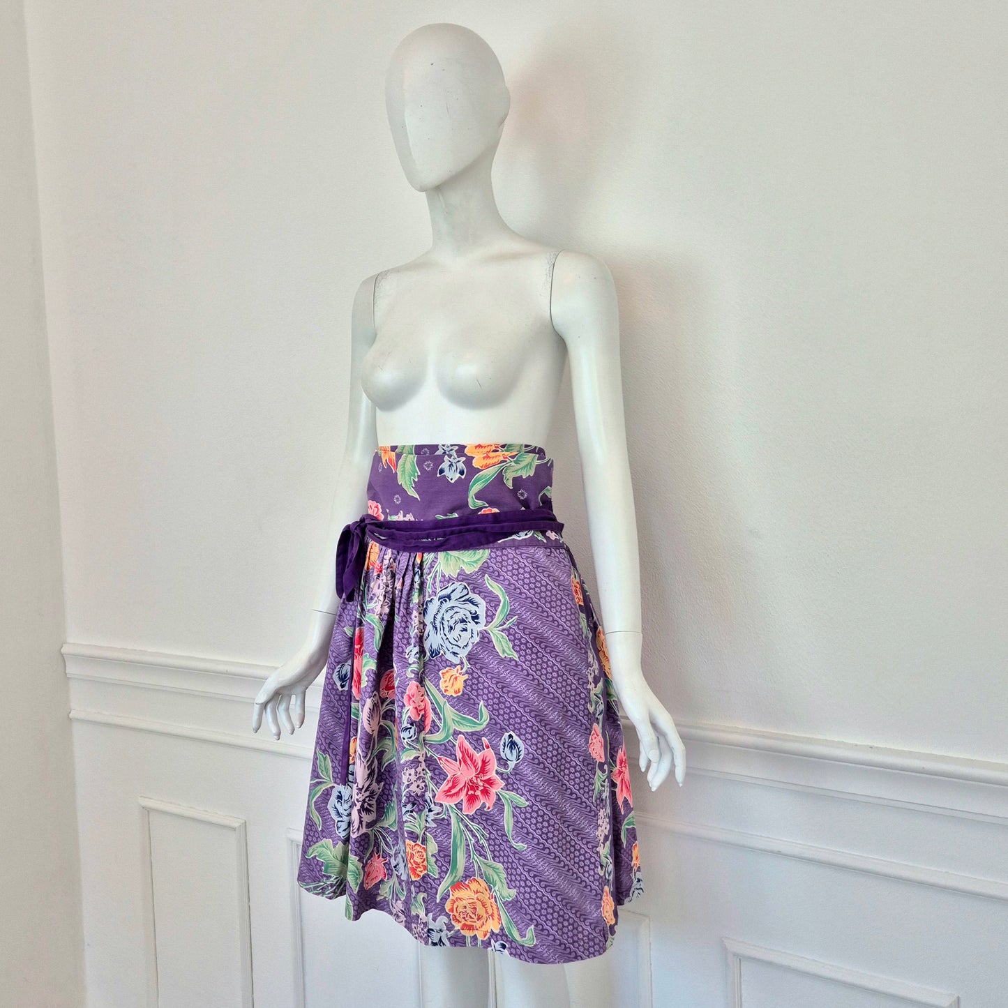 Kenzo | Gonna viola stampa floreale