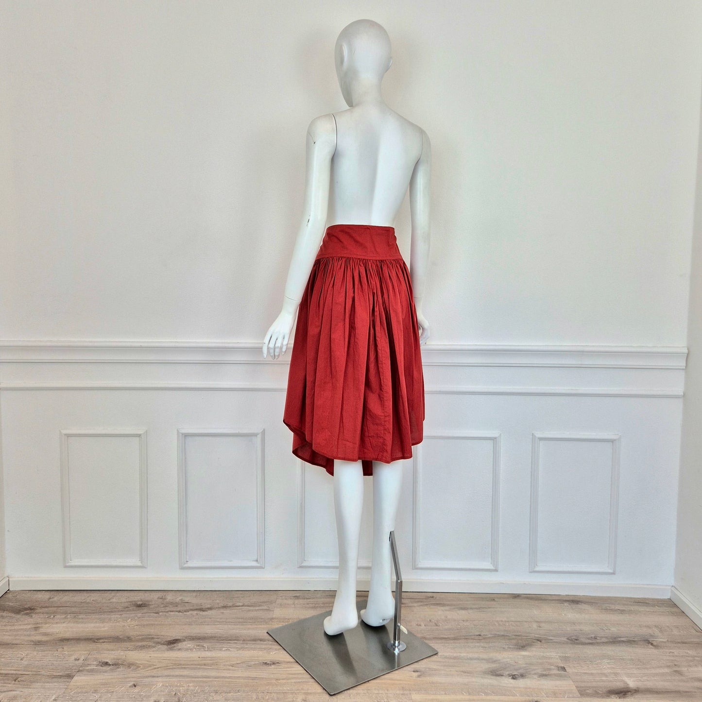 Romeo Gigli | Gonna rossa bottoni legno