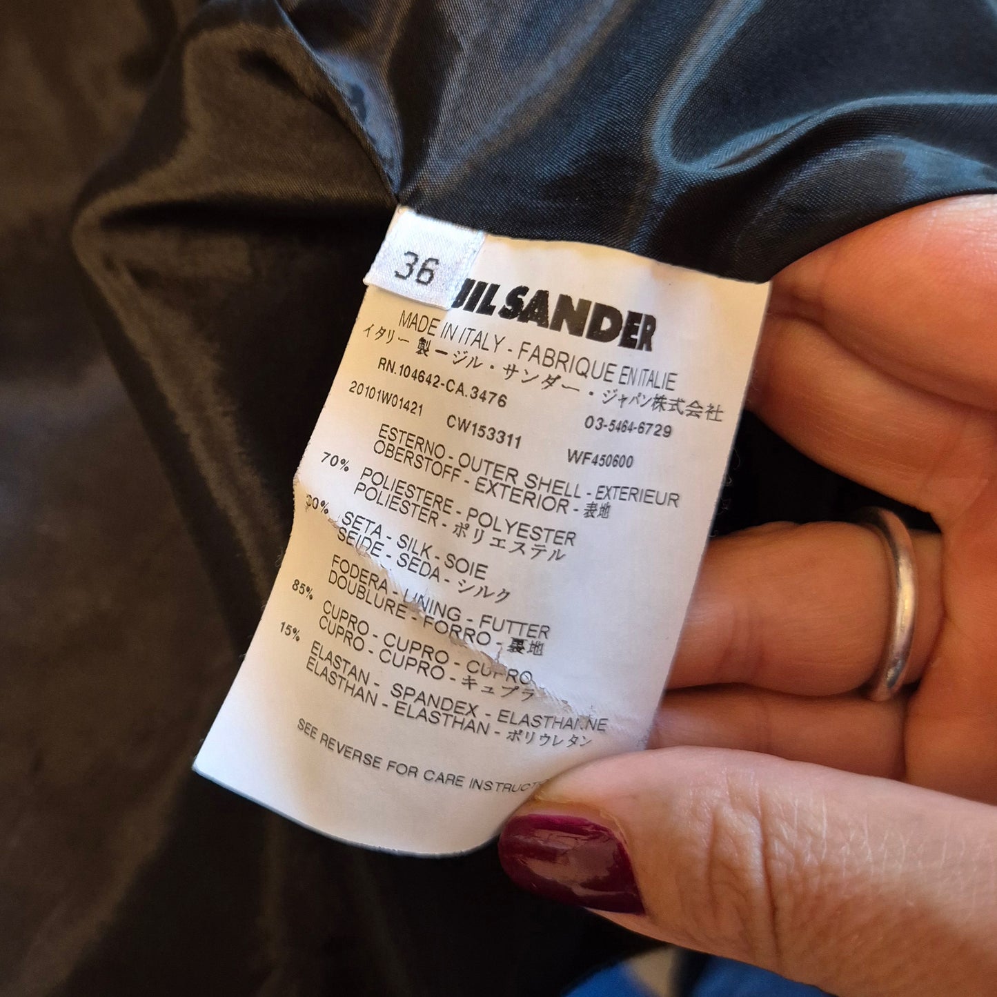 Jil Sander | Giacca in tessuto tecnico con cintura