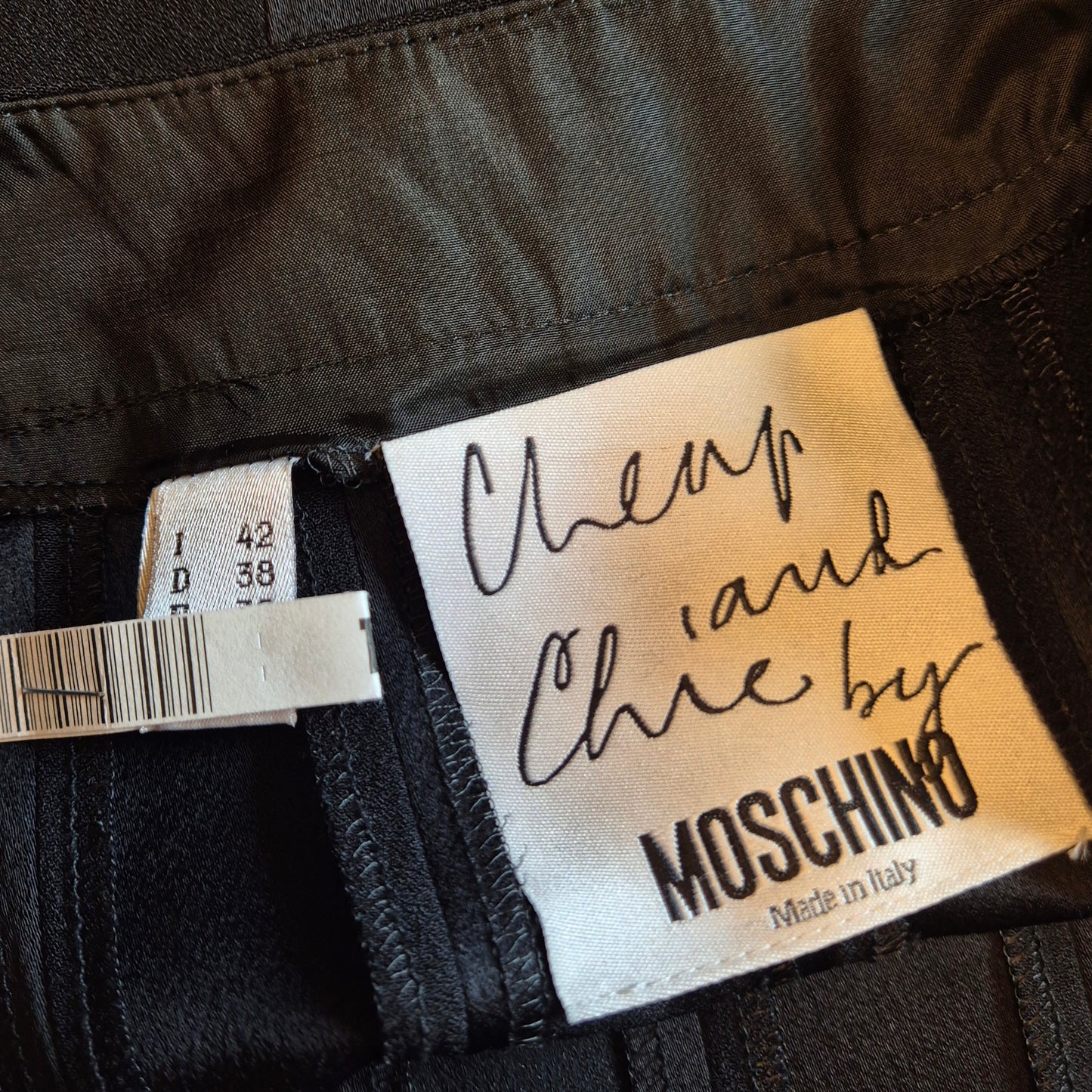 Moschino | Gonna lunga bande nere con fiocco ss 1993