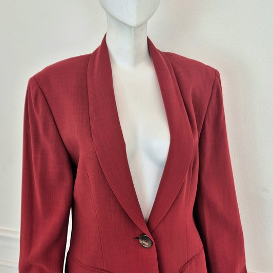 Jil Sander | Blazer vintage in lana color ciliegia