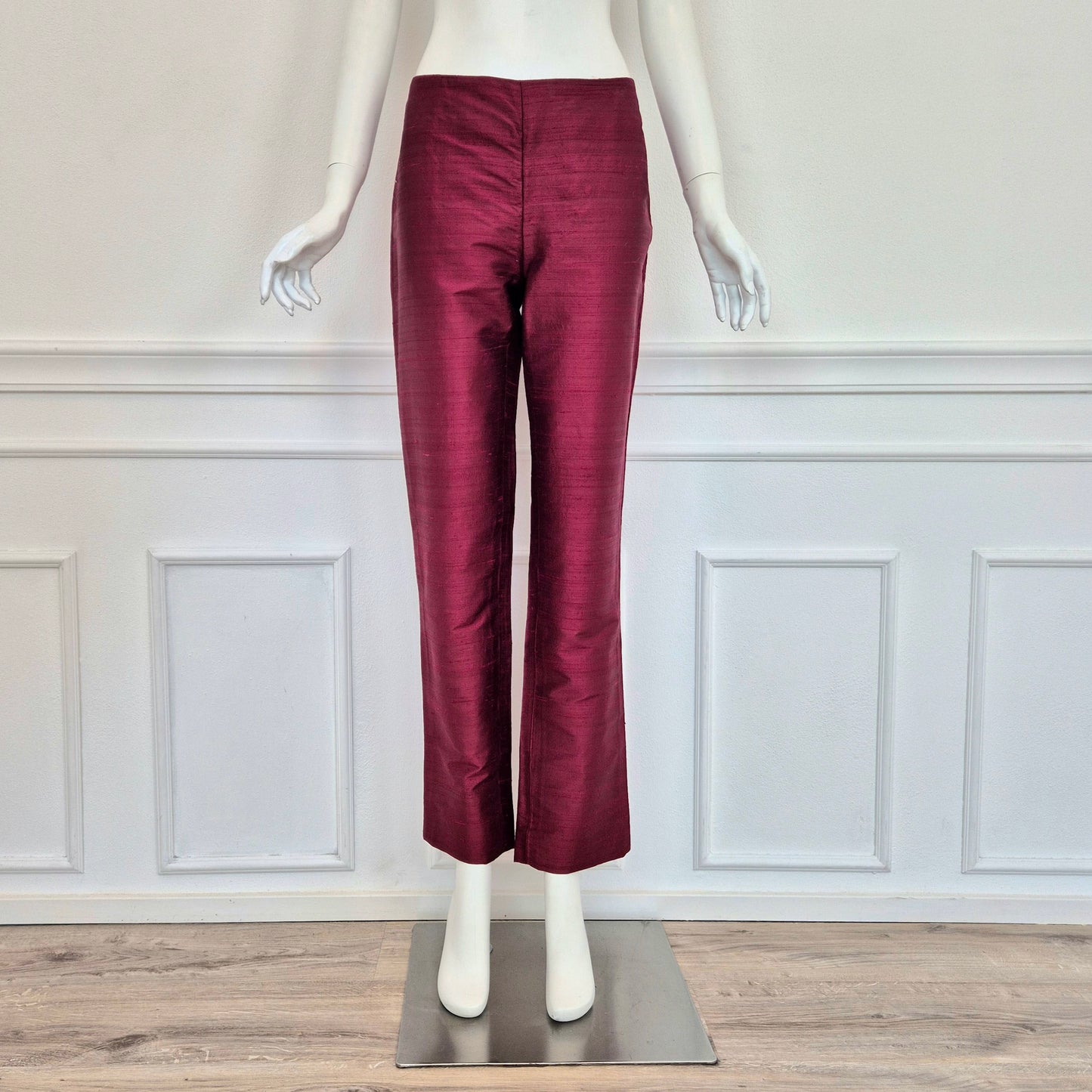 Romeo Gigli | Pantaloni rossi shantung di seta