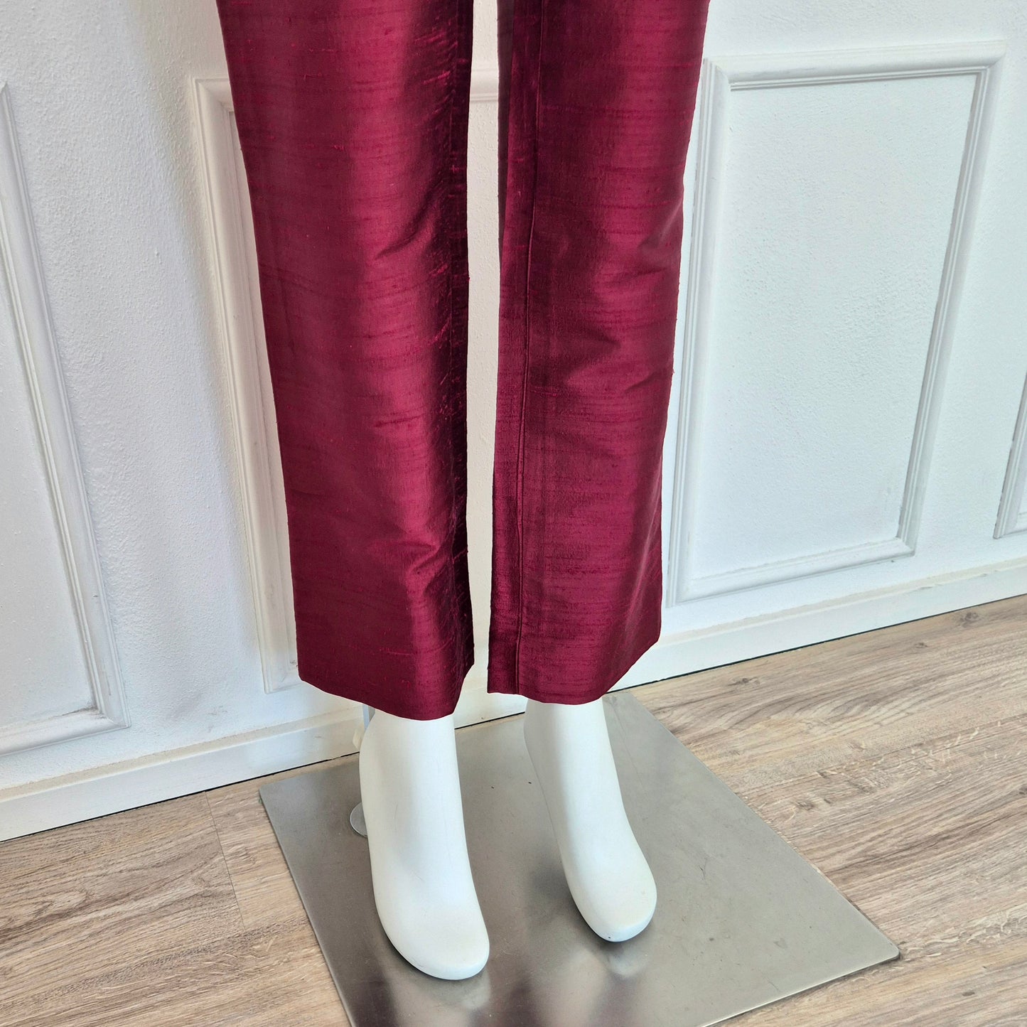 Romeo Gigli | Pantaloni rossi shantung di seta