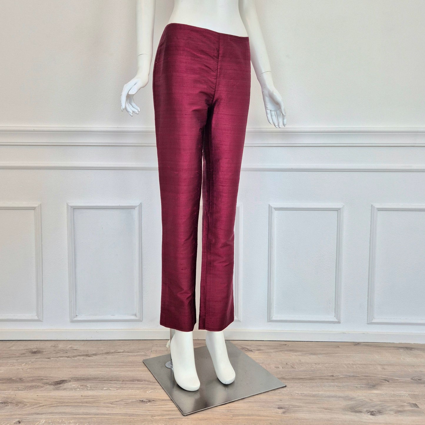 Romeo Gigli | Pantaloni rossi shantung di seta