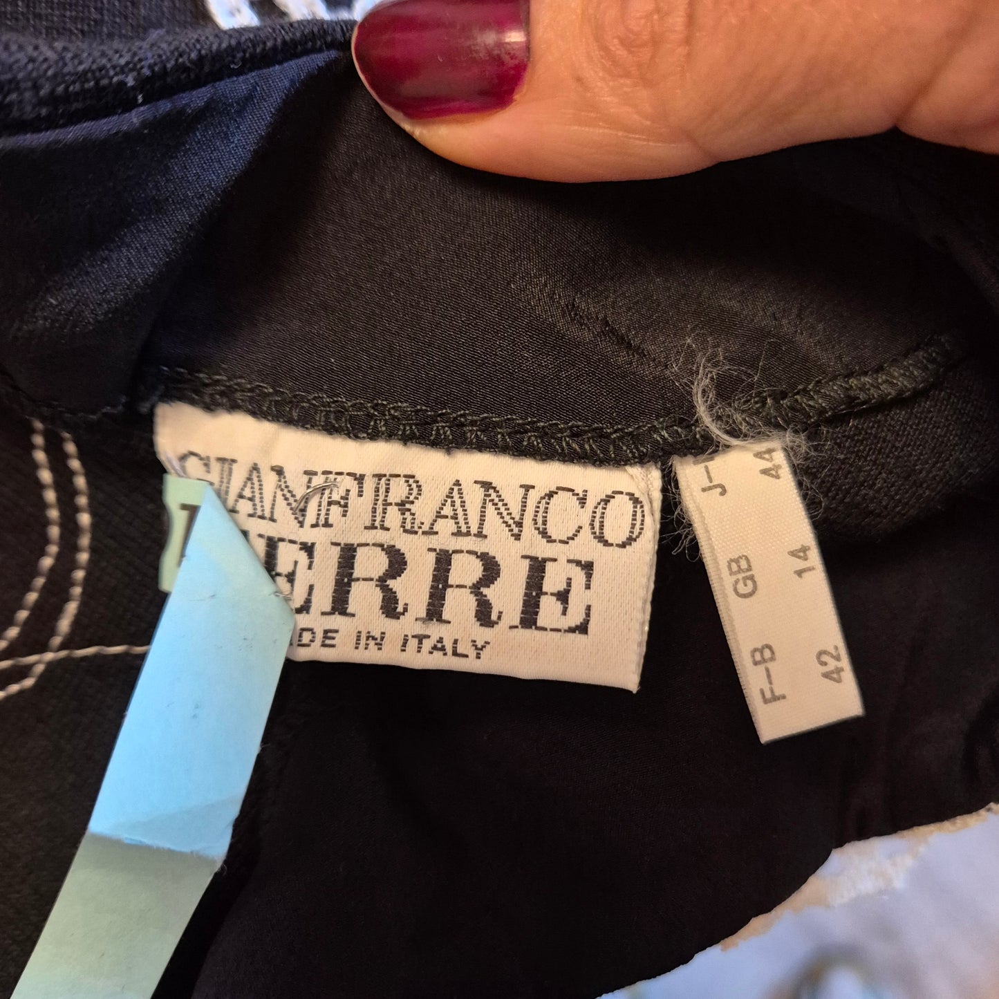 Gianfranco Ferré | Top in lana con inserti in pizzo fw 1988