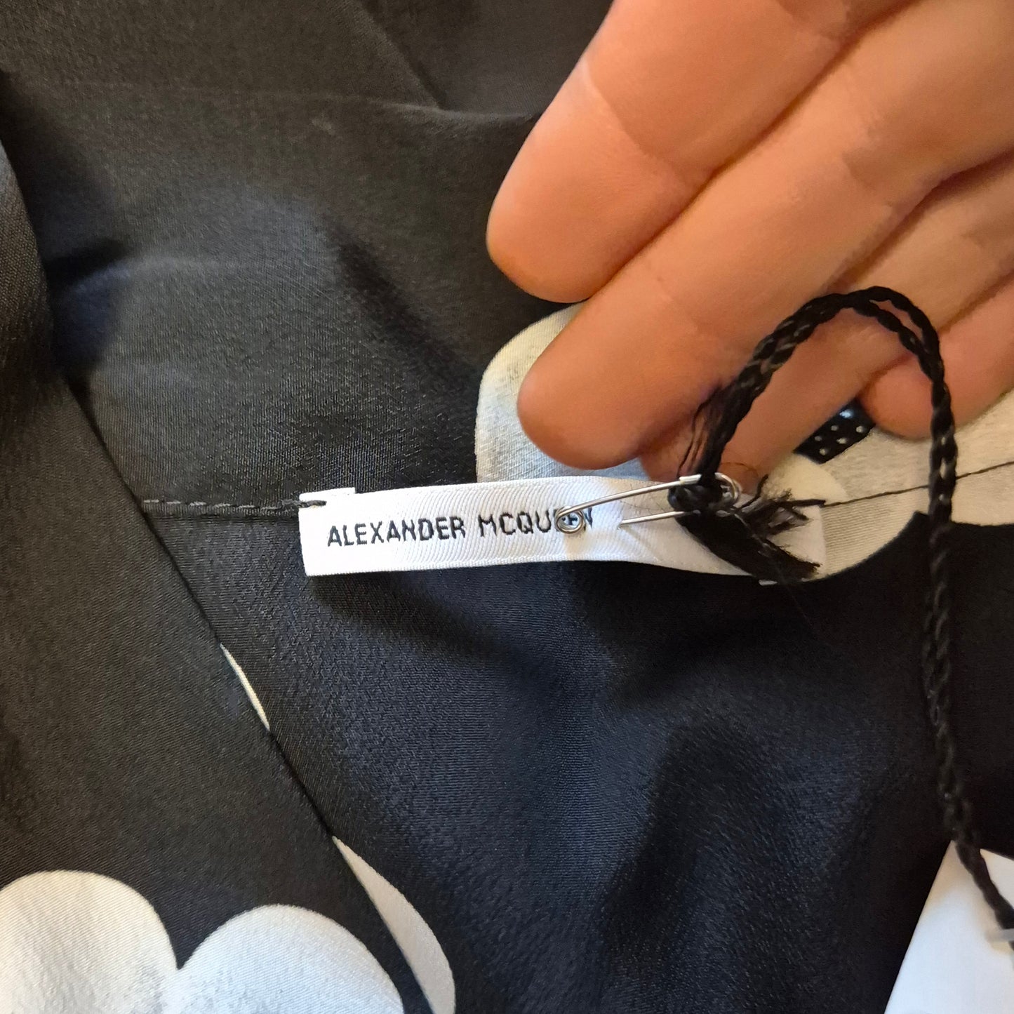 Alexander McQueen | Mini abito fiori bianconero