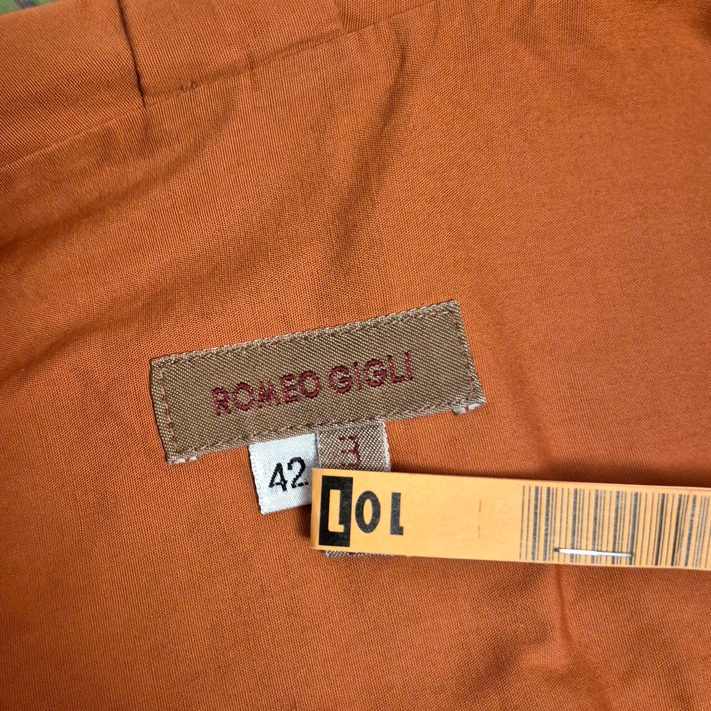 Romeo Gigli | Camicia arancione 1990 bottoni madreperla