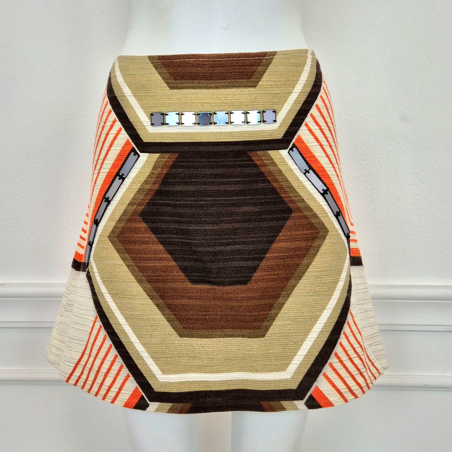 Miu Miu | Minigonna fantasia optical specchietti applicati SS 2005