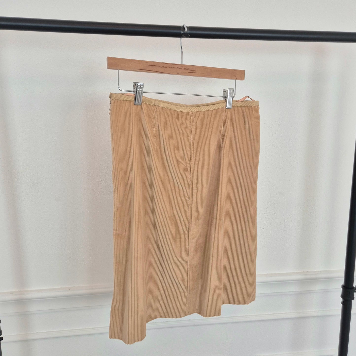 Courrēges | Gonna in velluto a coste beige