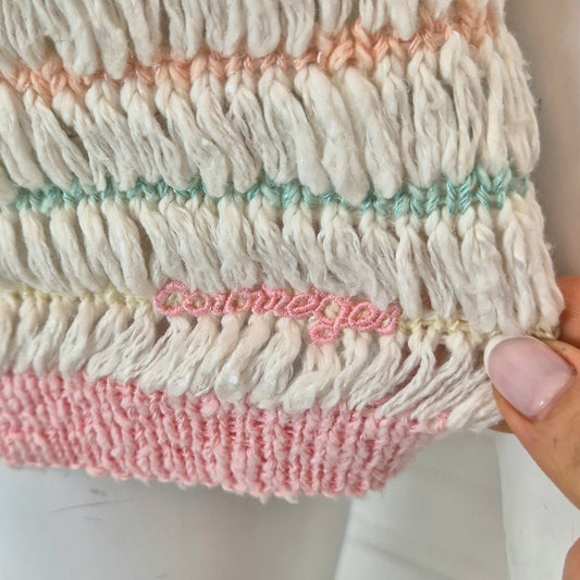 Courrēges | Gilet righe colori pastello