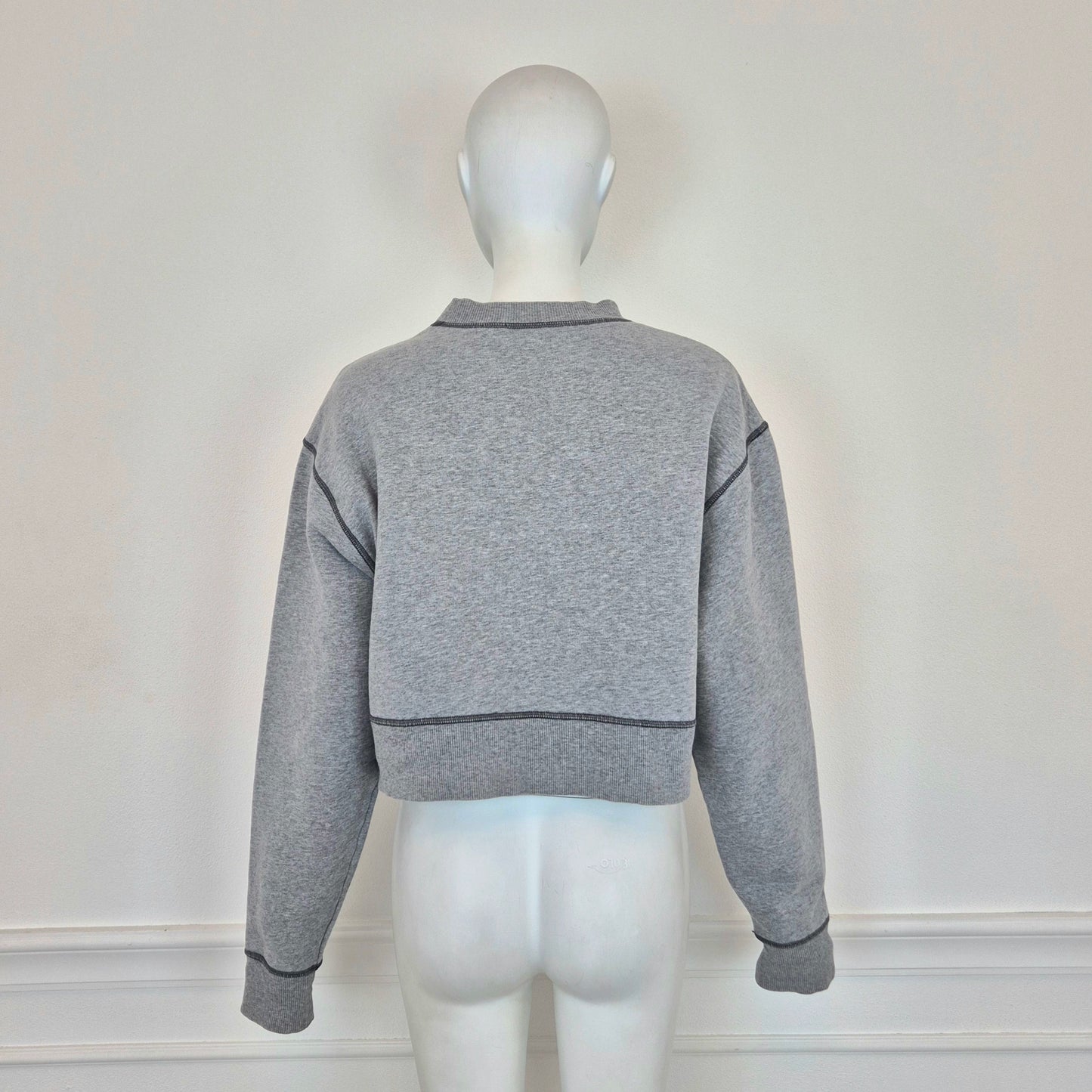 Miu Miu | Felpa grigia cropped "League"