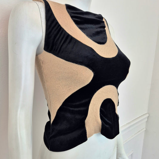 Sybilla | Top vintage in lana e velluto