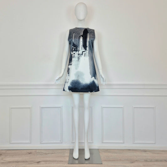 Romeo Gigli | Abito stampa "spedizione sulla Luna"