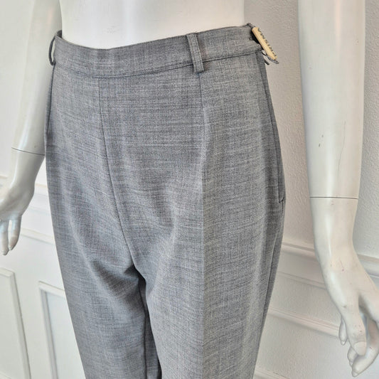 Pantaloni vintage in fresco lana grigio chiaro