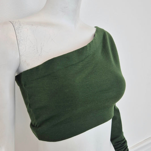 Romeo Gigli | Top monospalla verde bosco