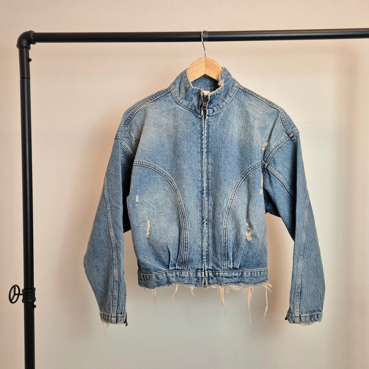 Won Hundred | Giubbino in denim lavaggio chiaro