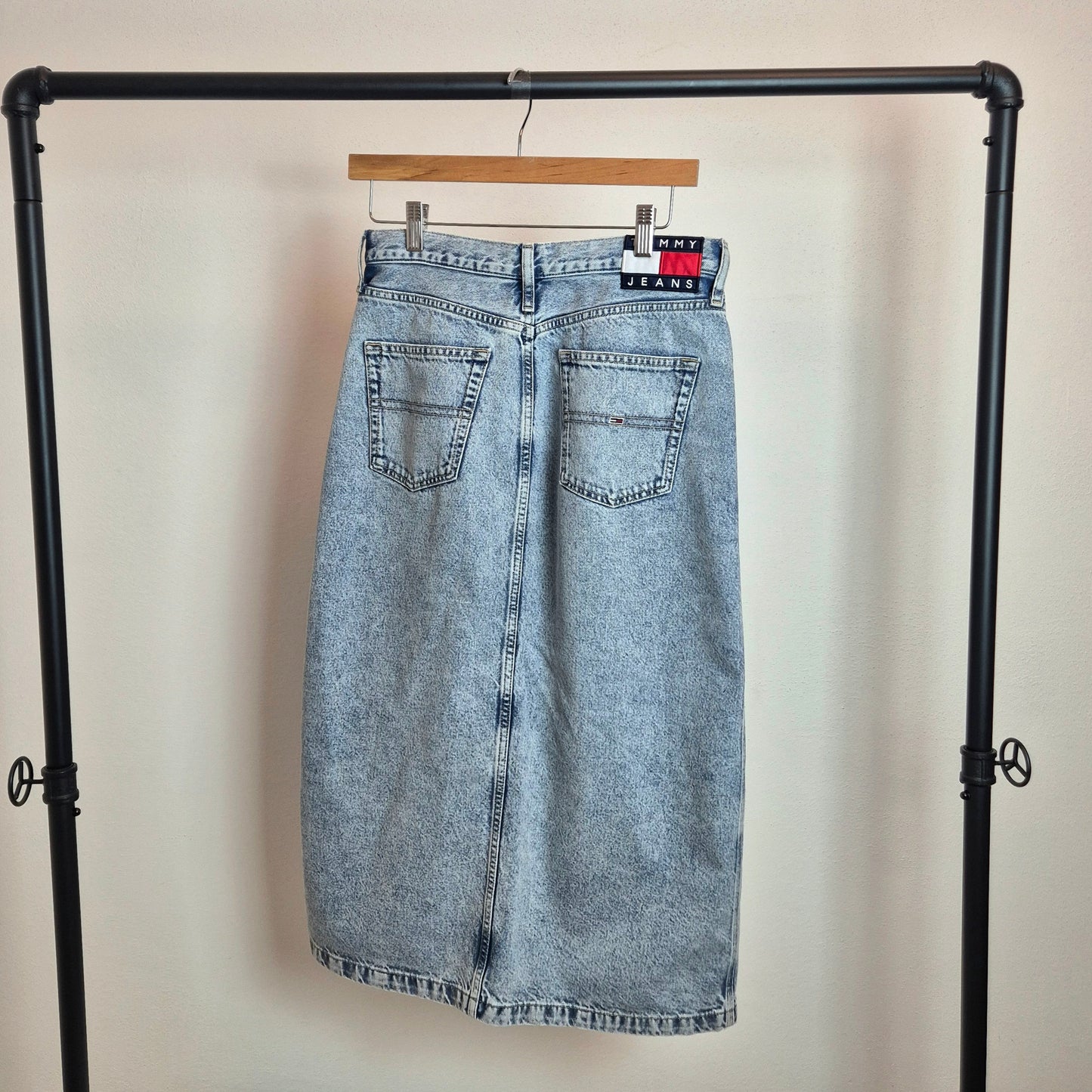 Tommy Hilfiger | Gonna midi in denim lavaggio chiaro